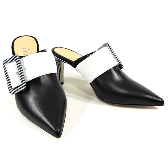 ALESSANDRO DI MARIA LEATHER SUMMER MULES - Picture 1 of 8